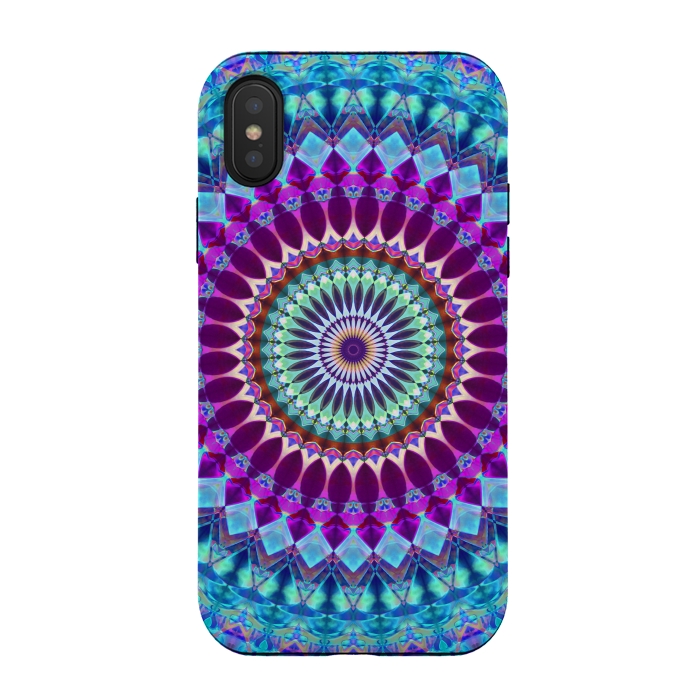 iPhone Xs / X StrongFit Geometric Mandala G382 by Medusa GraphicArt