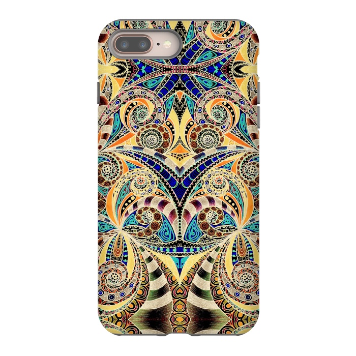iPhone 7 plus StrongFit Drawing Floral Zentangle G240 by Medusa GraphicArt