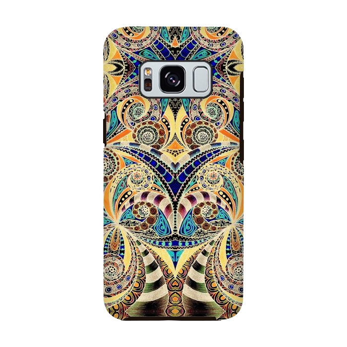 Galaxy S8 StrongFit Drawing Floral Zentangle G240 by Medusa GraphicArt