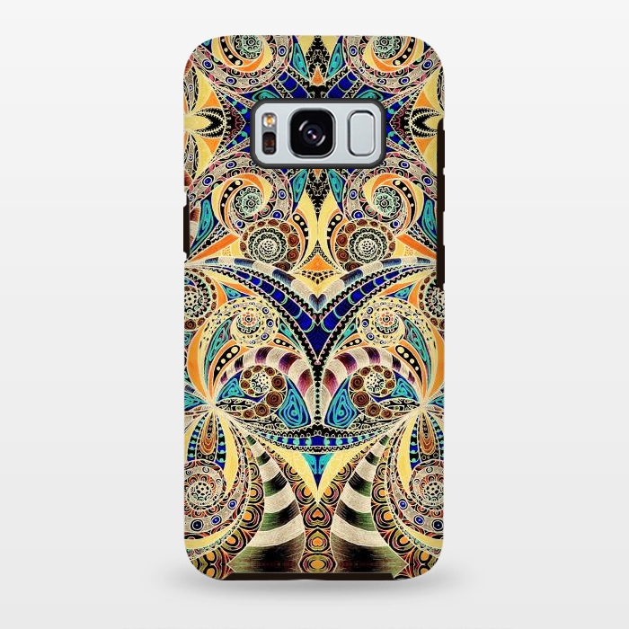 Galaxy S8 plus StrongFit Drawing Floral Zentangle G240 by Medusa GraphicArt