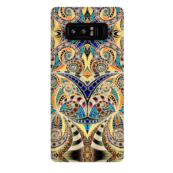 Galaxy Note 8 StrongFit Drawing Floral Zentangle G240 by Medusa GraphicArt