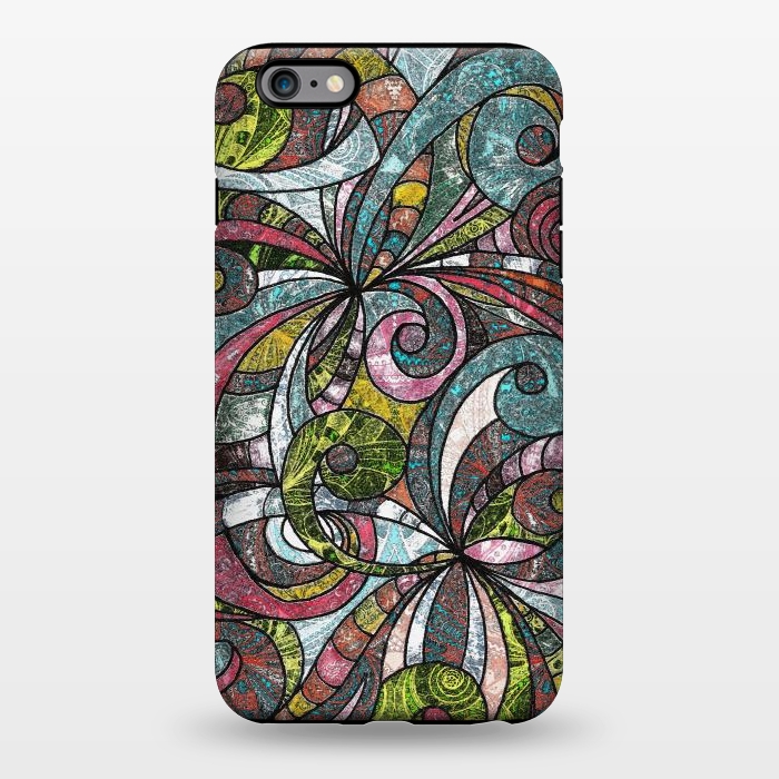 iPhone 6/6s plus StrongFit Drawing Floral Zentangle G203 by Medusa GraphicArt