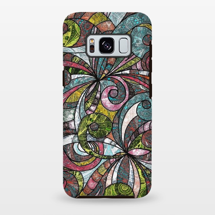 Galaxy S8 plus StrongFit Drawing Floral Zentangle G203 by Medusa GraphicArt