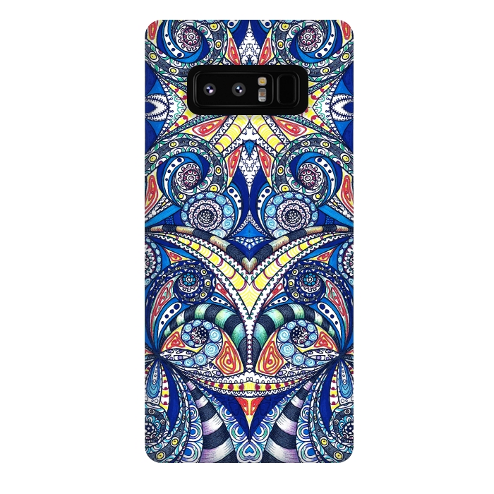 Galaxy Note 8 StrongFit Drawing Floral Zentangle G7B by Medusa GraphicArt