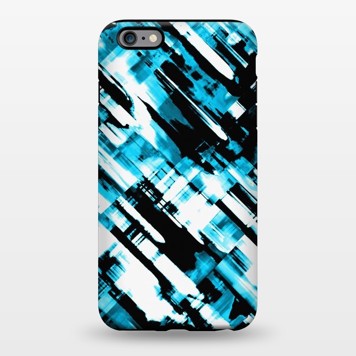 iPhone 6/6s plus StrongFit Hot blue and black digital art G253 by Medusa GraphicArt