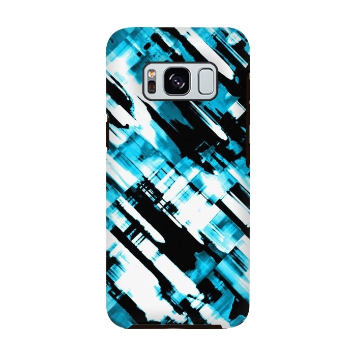 Galaxy S8 StrongFit Hot blue and black digital art G253 by Medusa GraphicArt