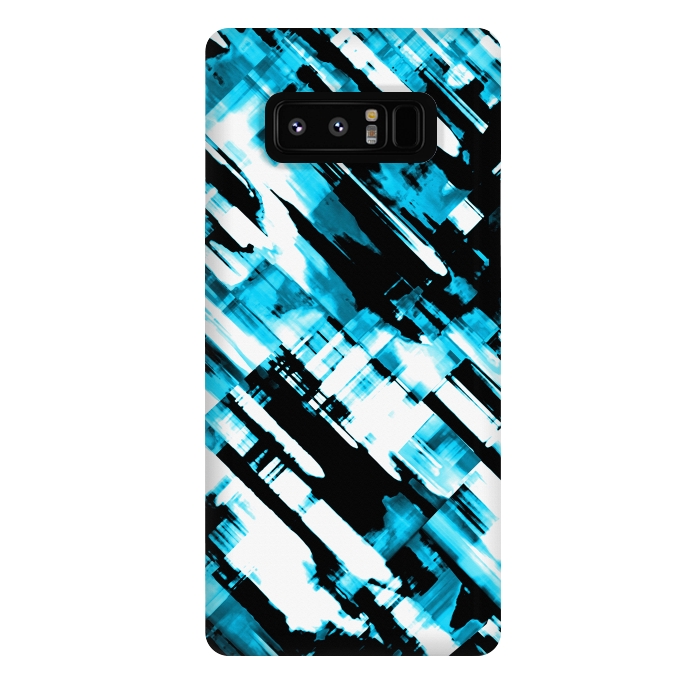 Galaxy Note 8 StrongFit Hot blue and black digital art G253 by Medusa GraphicArt
