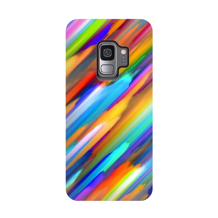 Galaxy S9 StrongFit Colorful digital art splashing G391 by Medusa GraphicArt