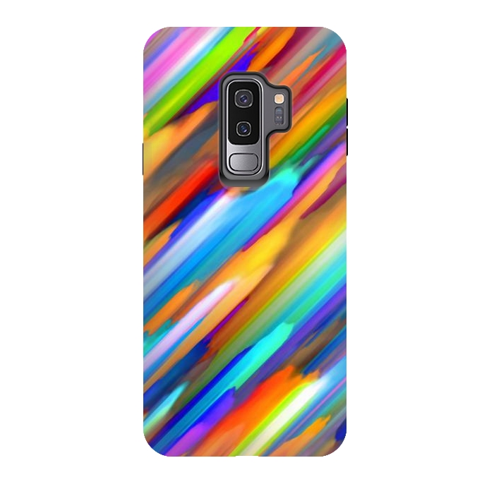 Galaxy S9 plus StrongFit Colorful digital art splashing G391 by Medusa GraphicArt