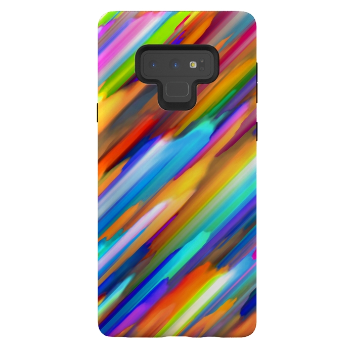 Galaxy Note 9 StrongFit Colorful digital art splashing G391 by Medusa GraphicArt