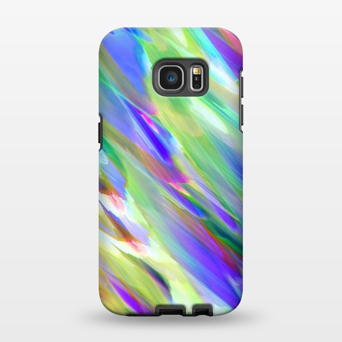 Galaxy S7 EDGE StrongFit Colorful digital art splashing G401 by Medusa GraphicArt