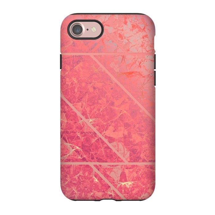 iPhone 7 StrongFit Pink Marble Texture G281 by Medusa GraphicArt