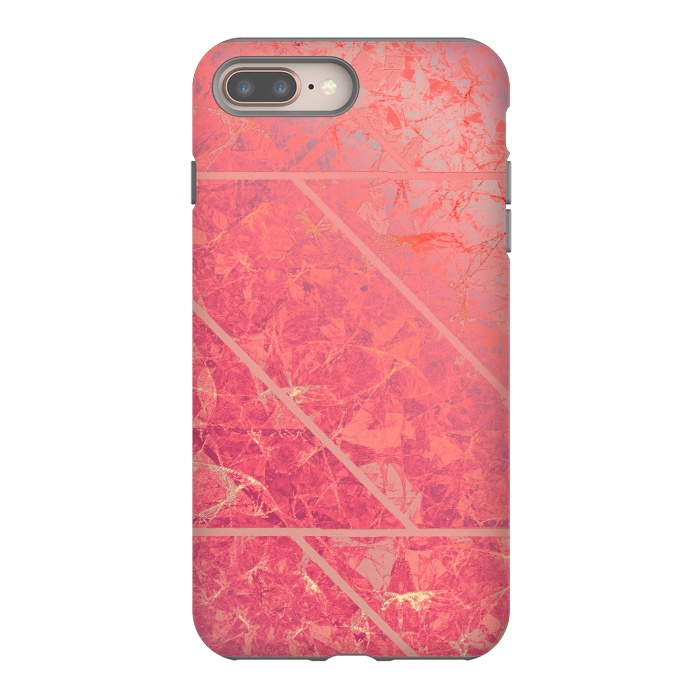 iPhone 7 plus StrongFit Pink Marble Texture G281 by Medusa GraphicArt