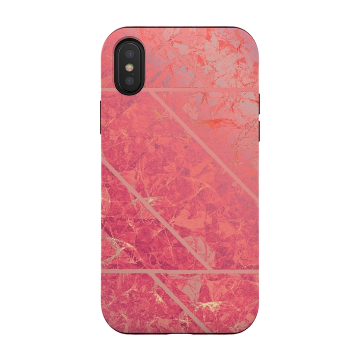 iPhone Xs / X StrongFit Pink Marble Texture G281 by Medusa GraphicArt