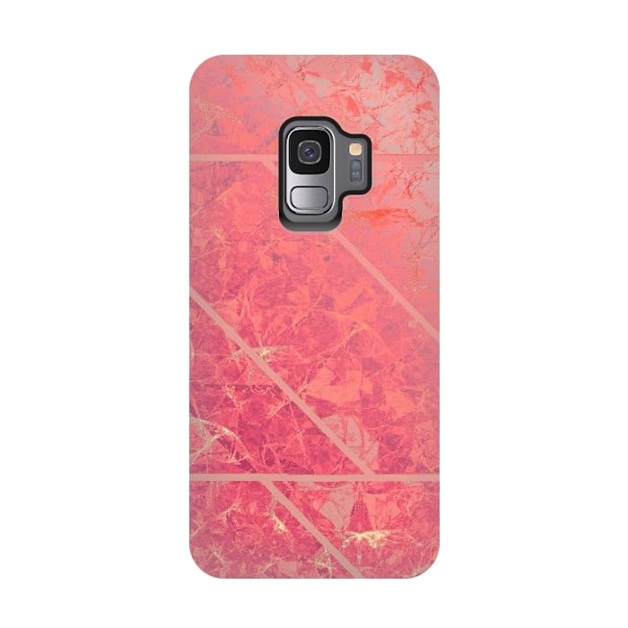 Galaxy S9 StrongFit Pink Marble Texture G281 by Medusa GraphicArt