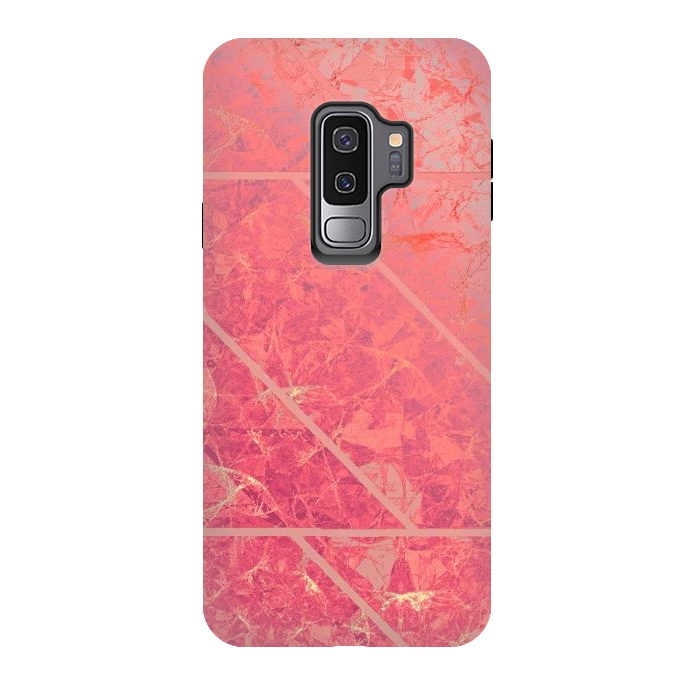 Galaxy S9 plus StrongFit Pink Marble Texture G281 by Medusa GraphicArt