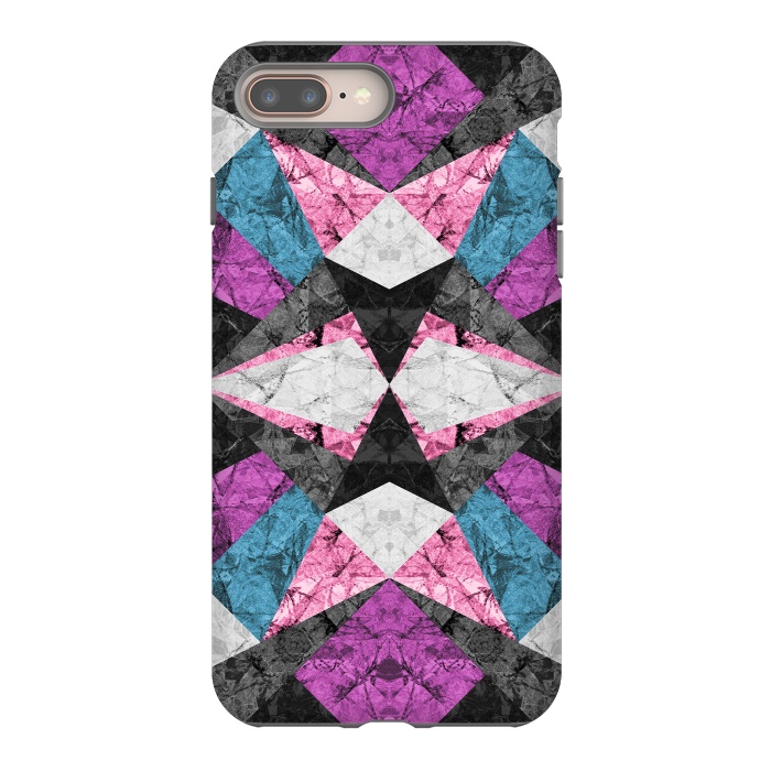 iPhone 7 plus StrongFit Marble Geometric Background G438 by Medusa GraphicArt
