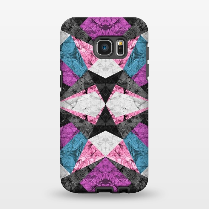 Galaxy S7 EDGE StrongFit Marble Geometric Background G438 by Medusa GraphicArt