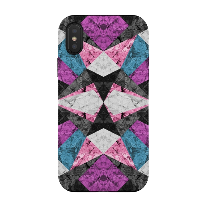 iPhone Xs / X StrongFit Marble Geometric Background G438 by Medusa GraphicArt