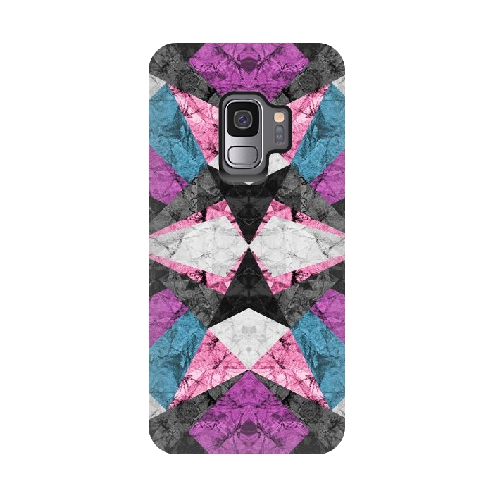 Galaxy S9 StrongFit Marble Geometric Background G438 by Medusa GraphicArt