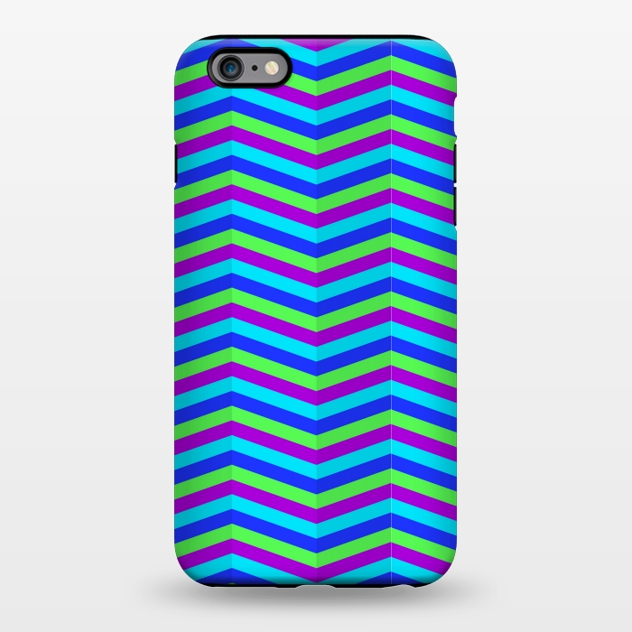 iPhone 6/6s plus StrongFit BLUE TRIANGLE LINES PATTERN by MALLIKA