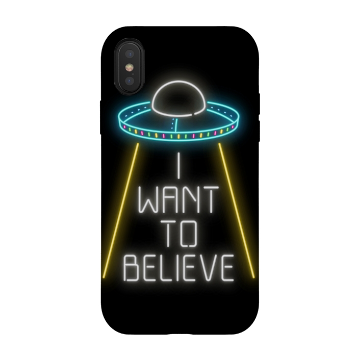 iPhone Xs / X StrongFit I want to believe by Laura Nagel