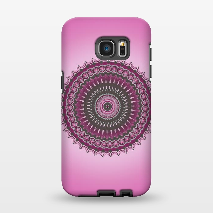 Galaxy S7 EDGE StrongFit Pink Mandala Ornament 2 by Andrea Haase