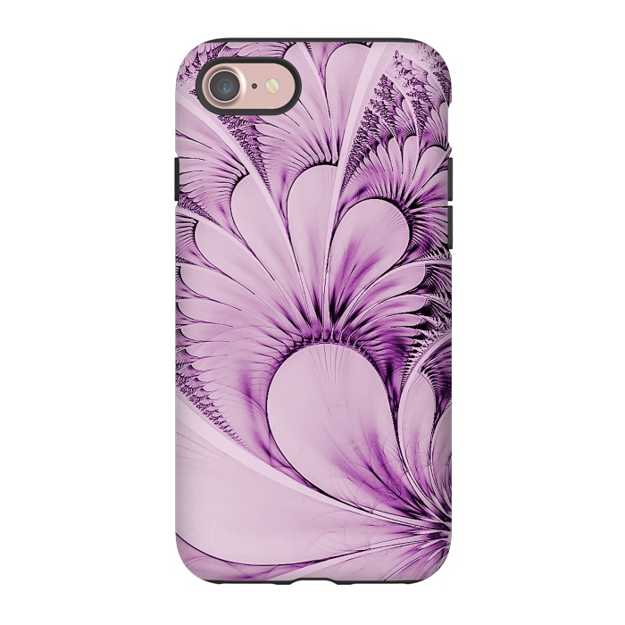 iPhone 7 StrongFit Pink Fractal Flowers by Andrea Haase