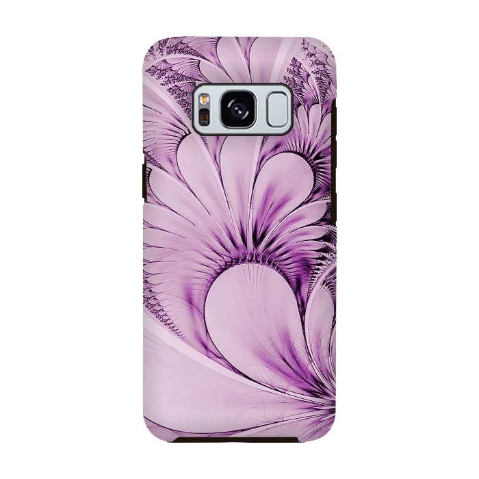 Galaxy S8 StrongFit Pink Fractal Flowers by Andrea Haase