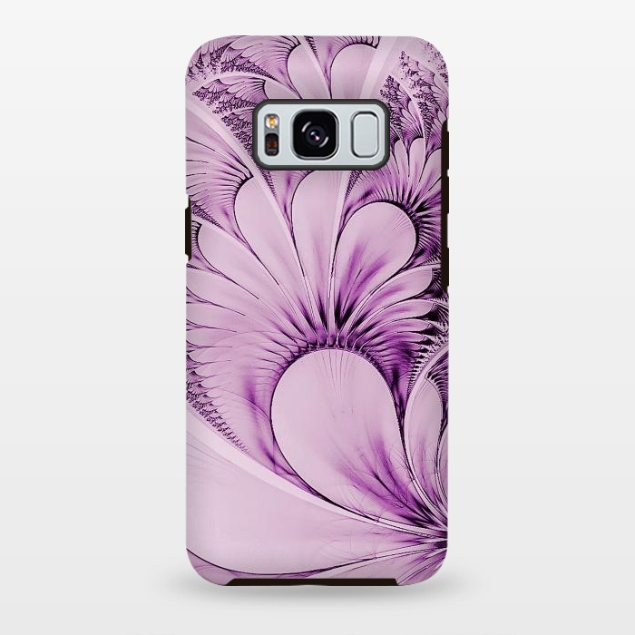 Galaxy S8 plus StrongFit Pink Fractal Flowers by Andrea Haase
