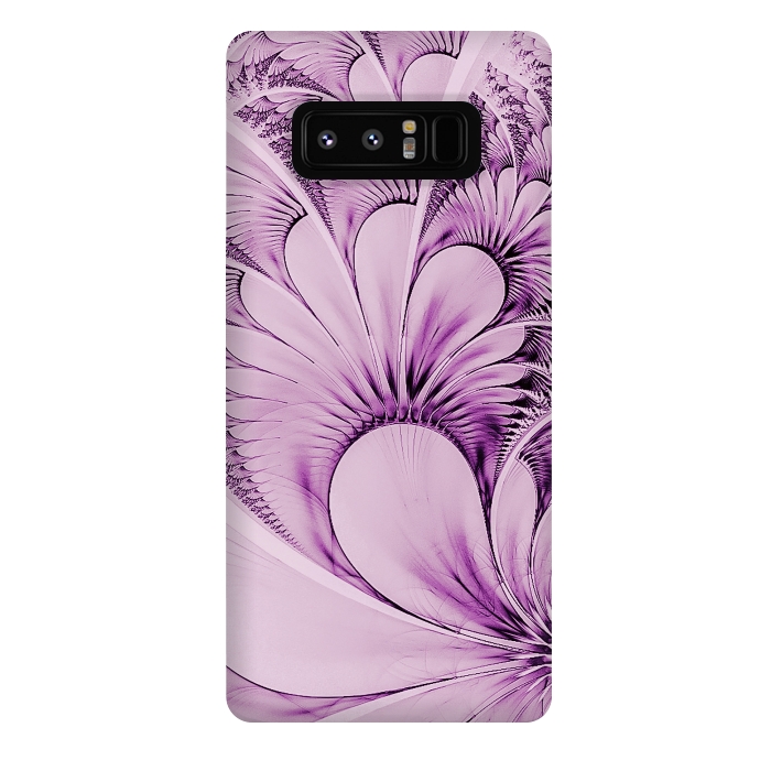 Galaxy Note 8 StrongFit Pink Fractal Flowers by Andrea Haase