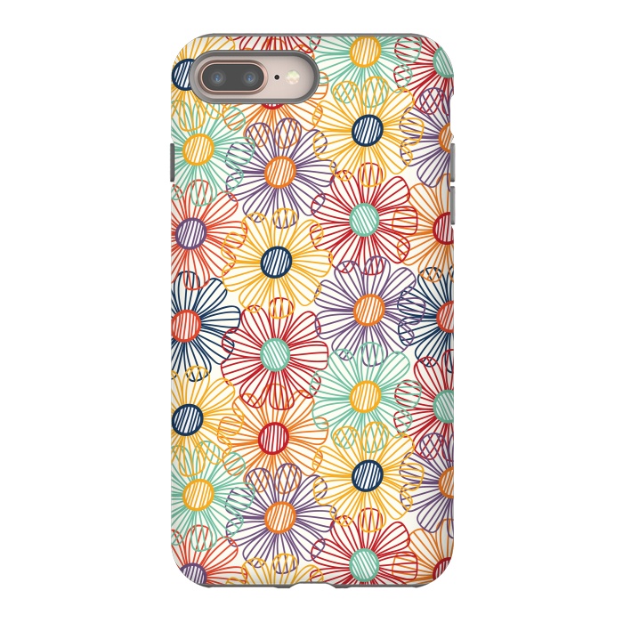 iPhone 7 plus StrongFit RAINBOW FLORAL by TracyLucy Designs