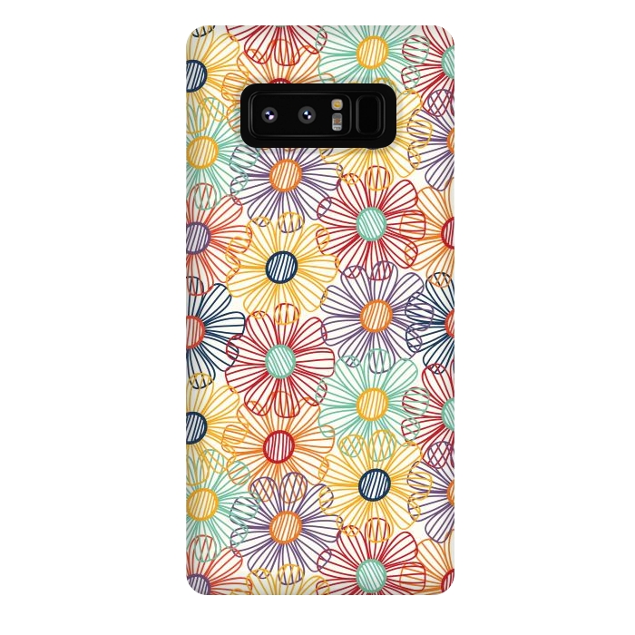 Galaxy Note 8 StrongFit RAINBOW FLORAL by TracyLucy Designs