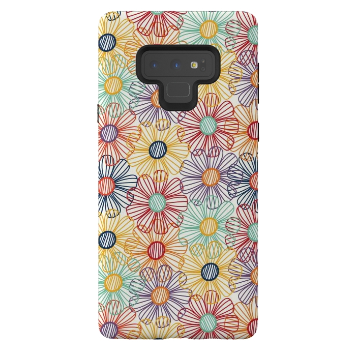 Galaxy Note 9 StrongFit RAINBOW FLORAL by TracyLucy Designs
