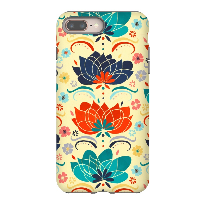 iPhone 7 plus StrongFit 1960s Hippie Floral  by Tigatiga