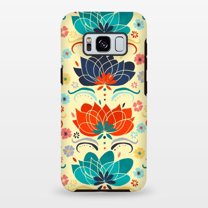 Galaxy S8 plus StrongFit 1960s Hippie Floral  by Tigatiga