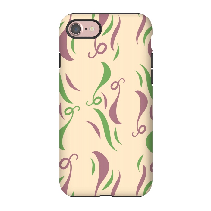 iPhone 7 StrongFit GREEN PINK FLORAL PATTERN by MALLIKA