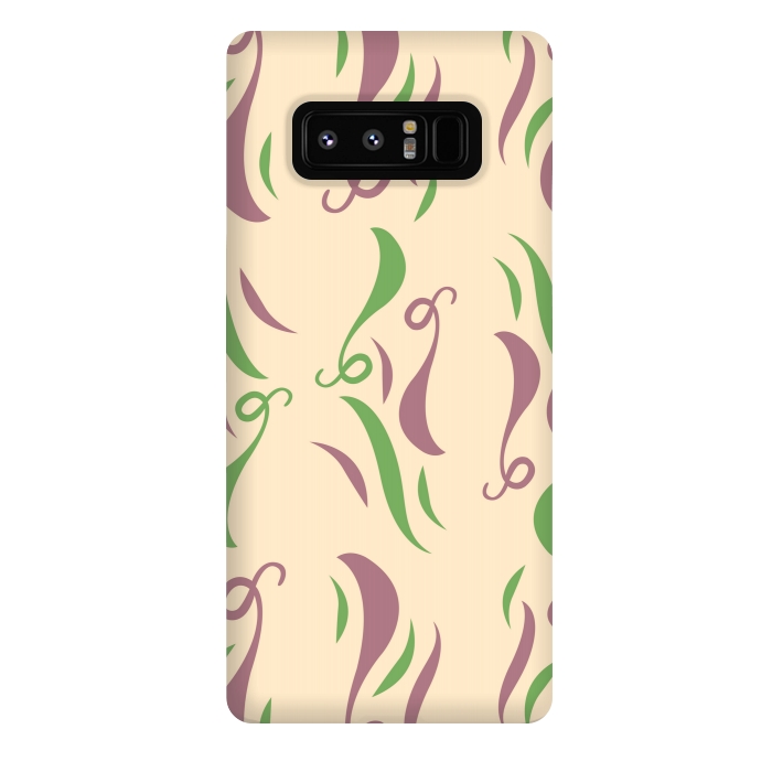 Galaxy Note 8 StrongFit GREEN PINK FLORAL PATTERN by MALLIKA
