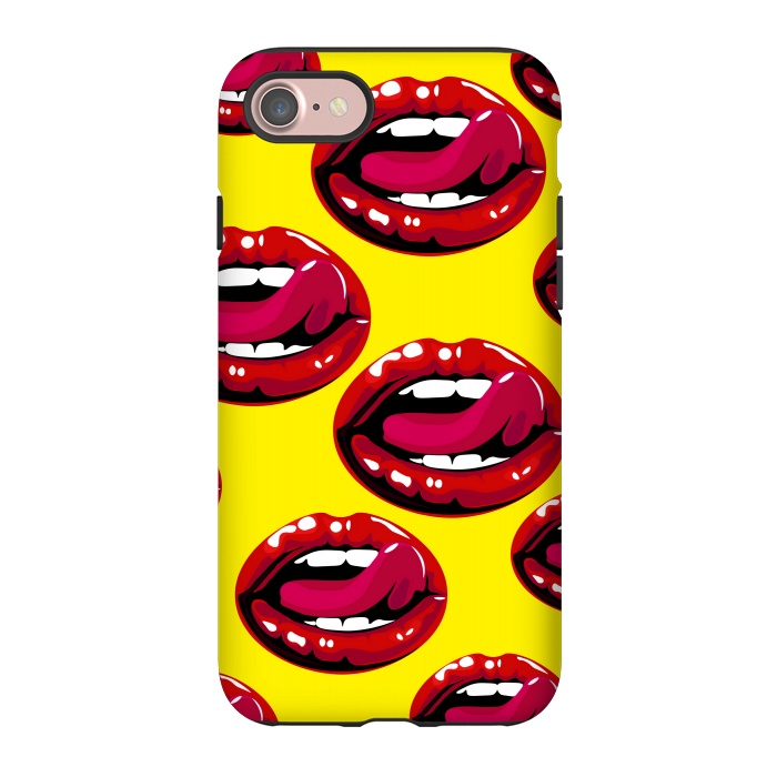 iPhone 7 StrongFit red lips design by MALLIKA