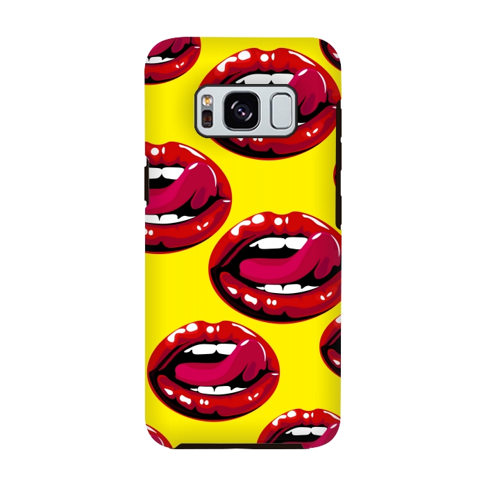Galaxy S8 StrongFit red lips design by MALLIKA