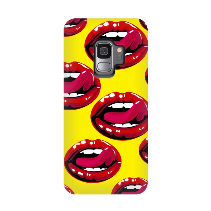 Galaxy S9 StrongFit red lips design by MALLIKA