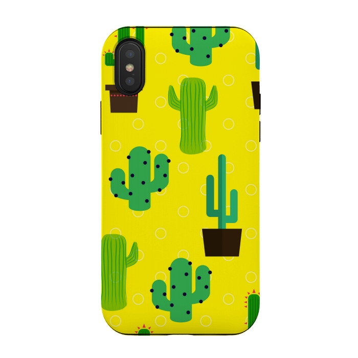 iPhone Xs / X StrongFit cactus pattern by MALLIKA