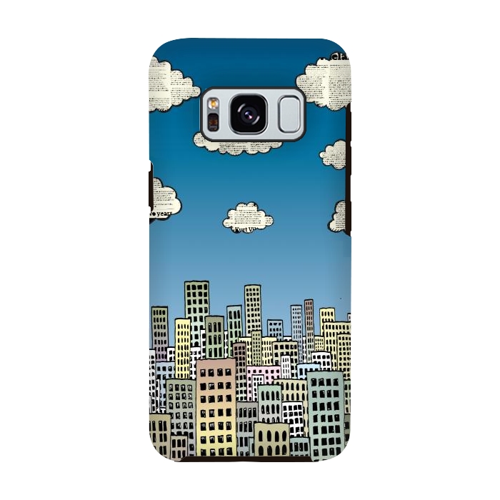 Galaxy S8 StrongFit The city of paper clouds by Mangulica