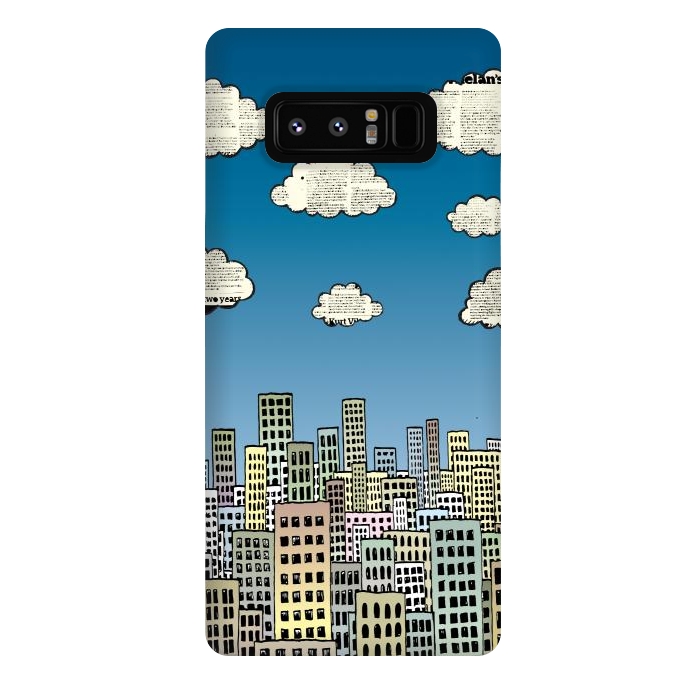 Galaxy Note 8 StrongFit The city of paper clouds by Mangulica