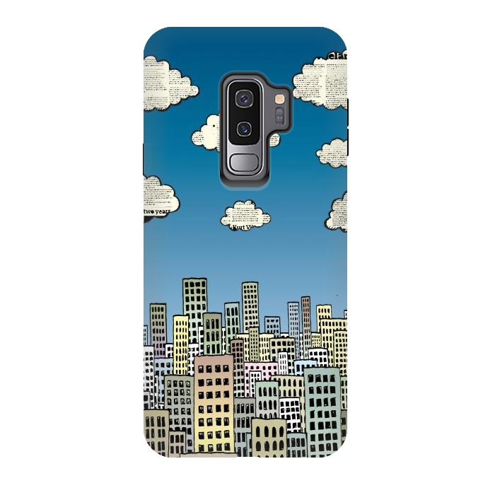 Galaxy S9 plus StrongFit The city of paper clouds by Mangulica