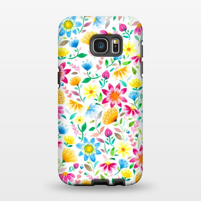 Galaxy S7 EDGE StrongFit Flower Power Garden by gingerlique