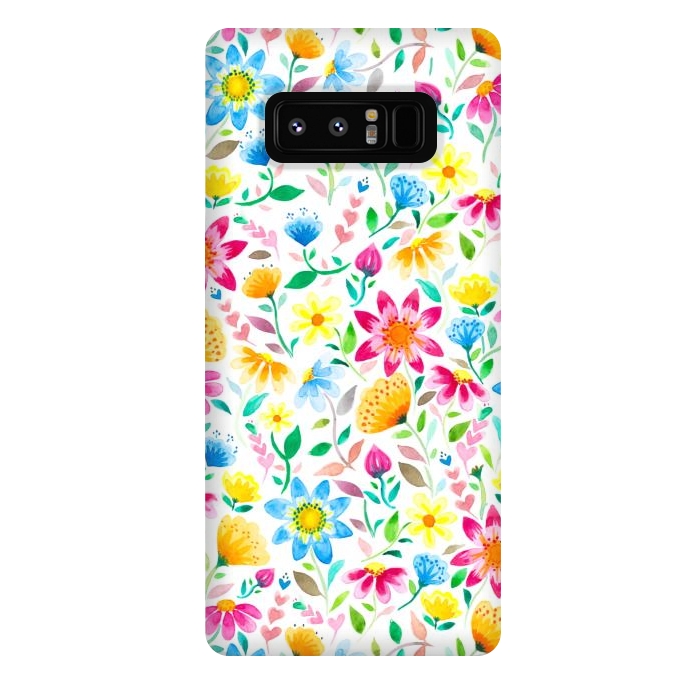 Galaxy Note 8 StrongFit Flower Power Garden by gingerlique