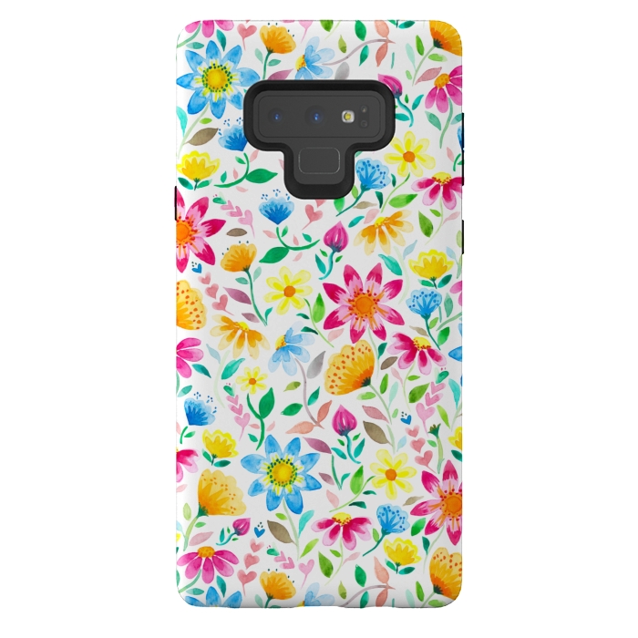 Galaxy Note 9 StrongFit Flower Power Garden by gingerlique