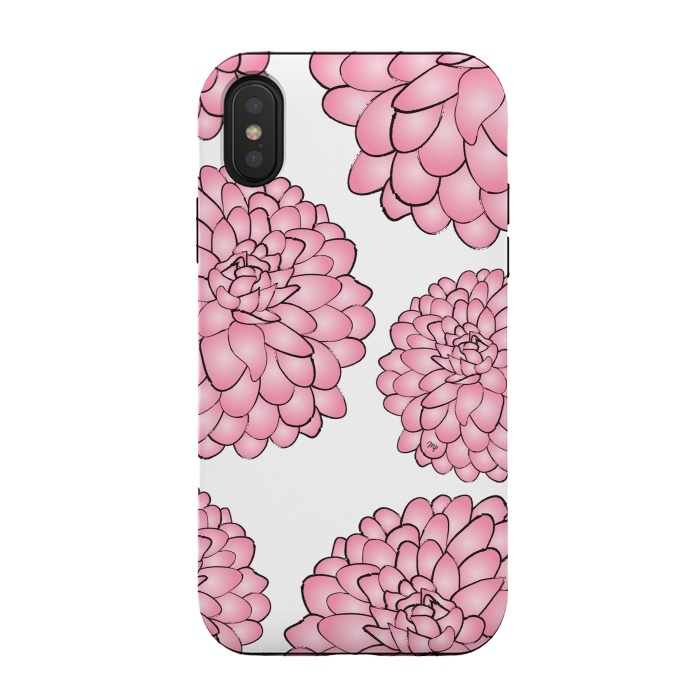 iPhone Xs / X StrongFit Pink Chrysanthemum by Martina