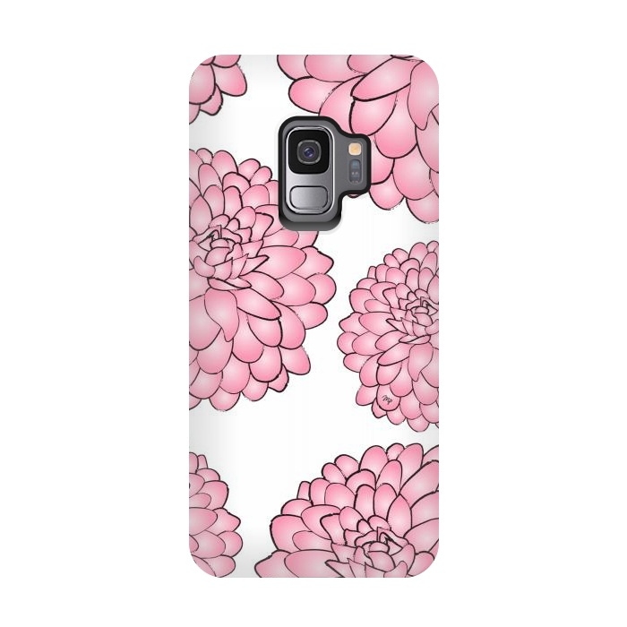Galaxy S9 StrongFit Pink Chrysanthemum by Martina